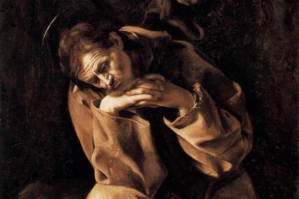 Caravaggio, “San Francesco in meditazione”. Cremona, Museo Civico “Ala Ponzone”