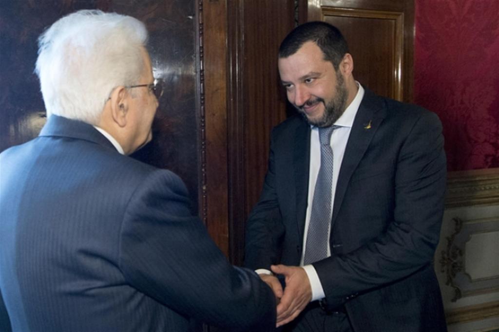 Un vecchio incontro tra Mattarella e Salvini