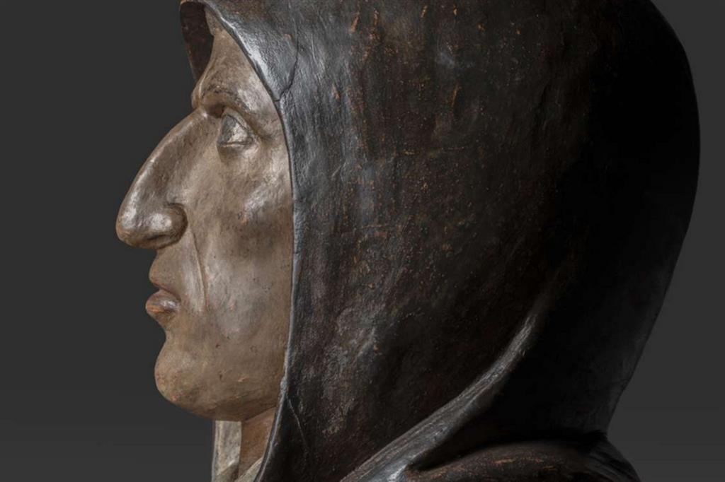 Il busto di Gerolamo Savonarola, attribuito a Marco della Robbia, esposto nel Museo di San Marco a Firenze