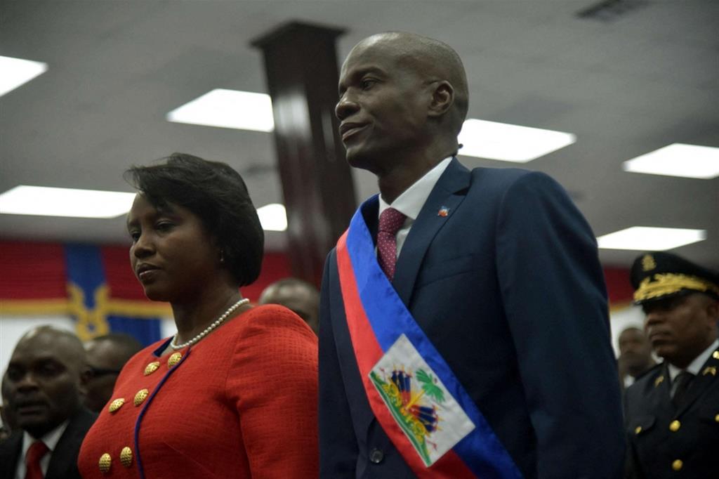 Il presidente di Haiti e la moglie nel 2017