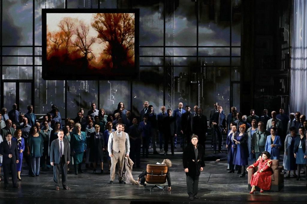 Un momento del “Macbeth” di Giuseppe Verdi al Teatro alla Scala