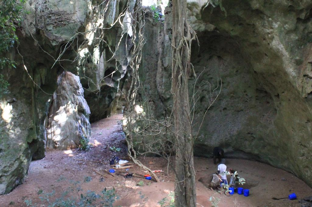 La grotta di Panga ya Saidi dove ès tato ritrovato il piccolo Mtoto