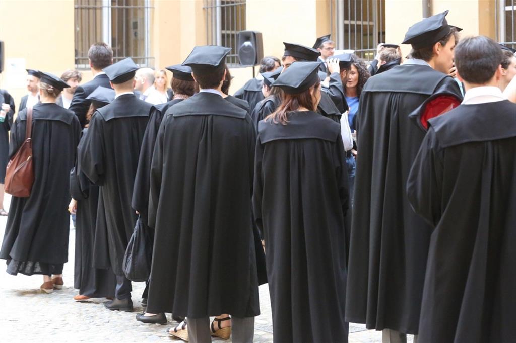 La cerimonia di proclamazione dei dottori di ricerca dell'Universita' di Bologna