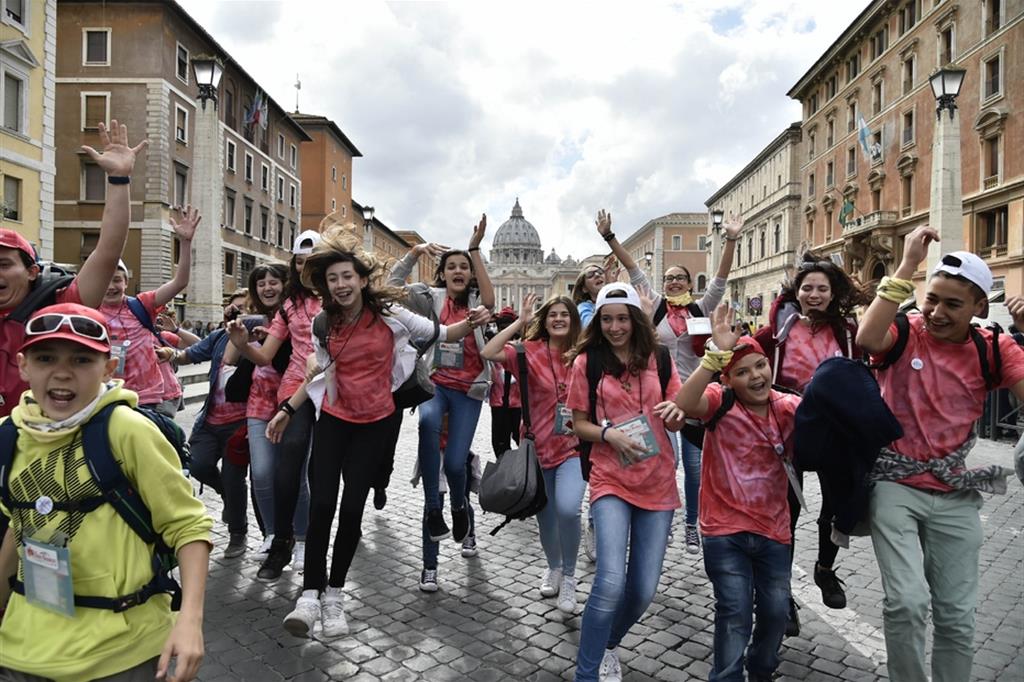 Adolescenti che hanno partecipato al Giubileo dei ragazzi del 2016 a Roma
