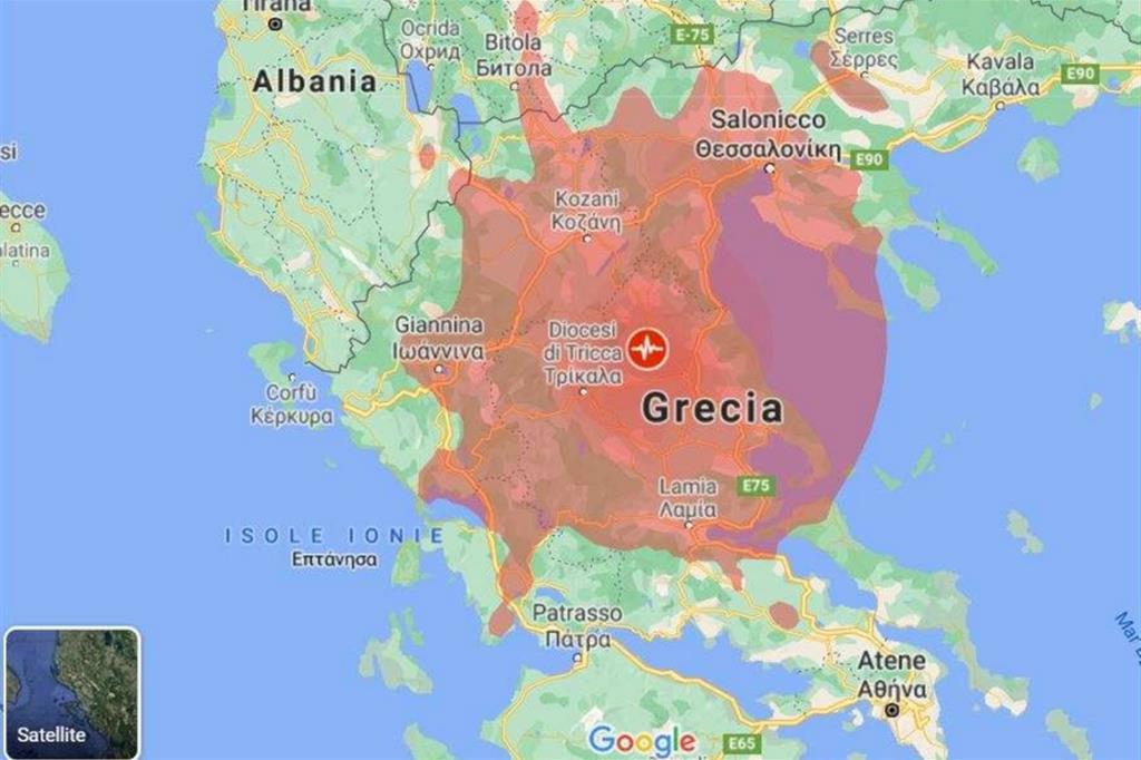 Scosse di terremoto di magnitudo 5.9 a nord di Atene e Larissa