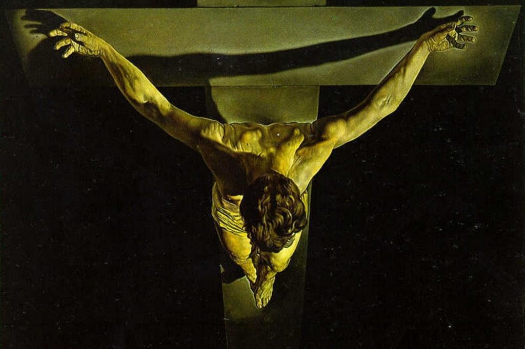 Dettaglio del “Cristo di San Giovanni della Croce” di Salvador Dalí (1951)