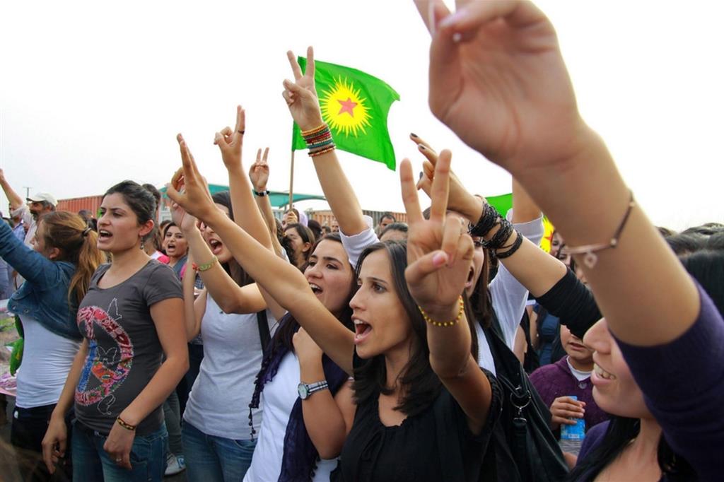 Una manifestazione di curdi turchi a Erbil, nella Regione autonoma del Kurdistan, in una foto d'archivio