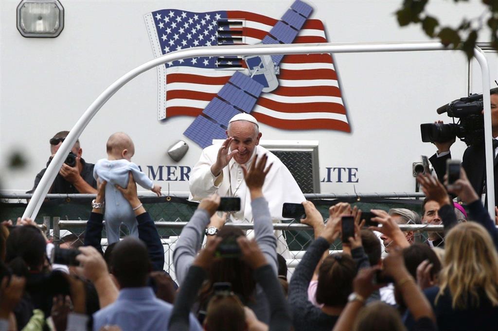 Un momento della visita di papa Francesco negli Stati Uniti, nel settembre del 2015