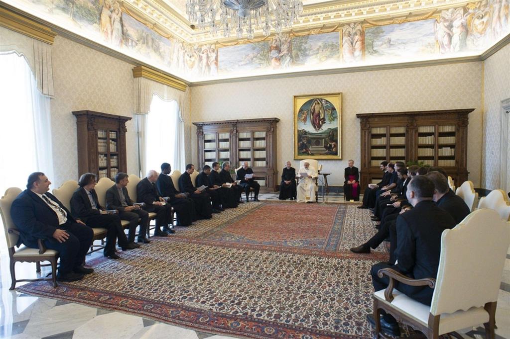 Papa Francesco riceve in udienza i Sacerdoti del Convitto San Luigi dei Francesi, Roma, 7 giugno 2021