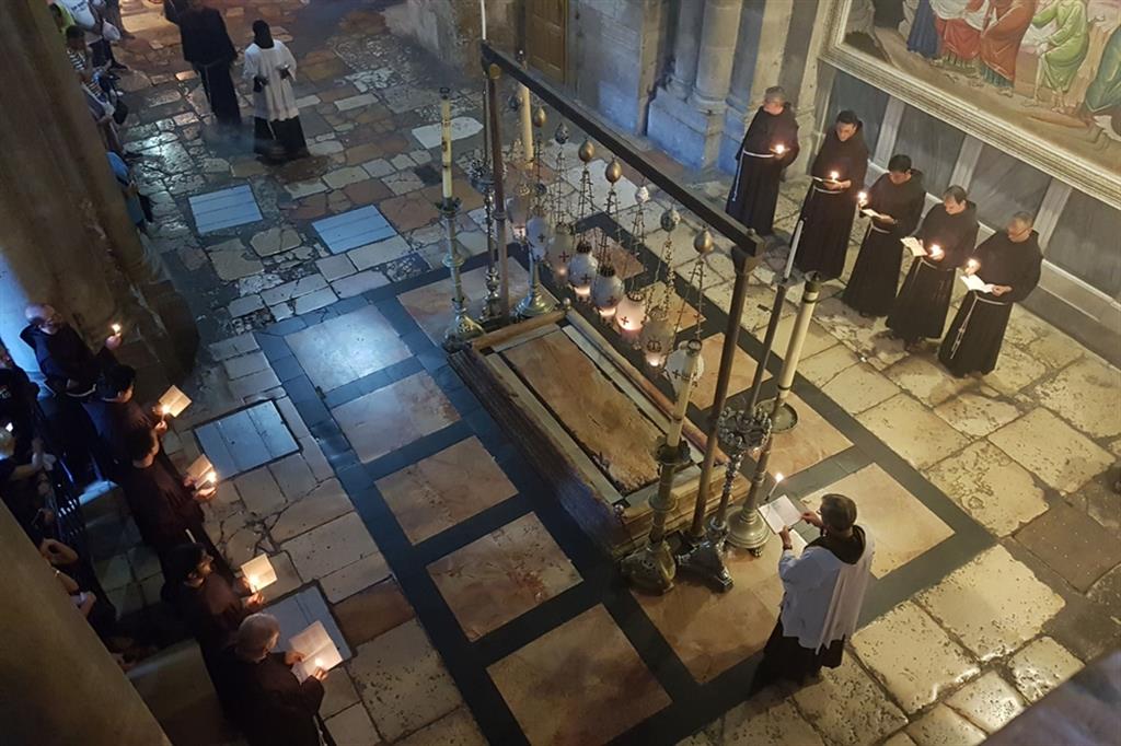 Basilica del Santo Sepolcro - Processione quotidiana dei frati minori francescani