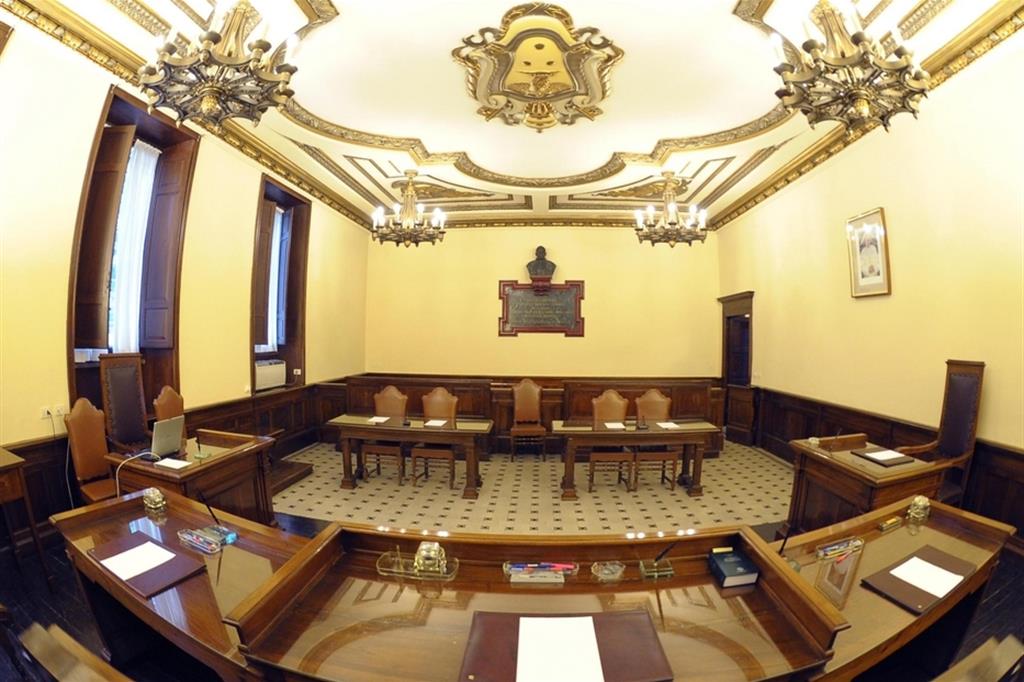 Un'aula del Tribunale Vaticano