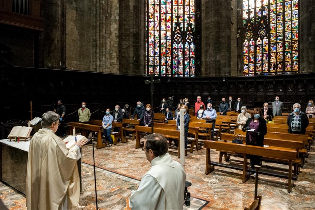 Una celebrazione liturgica nella Cattedrale di Milano