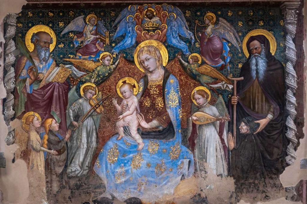 Ottaviano Nelli, “Madonna del Belvedere”, affresco. Gubbio, chiesa di Santa Maria Nuova