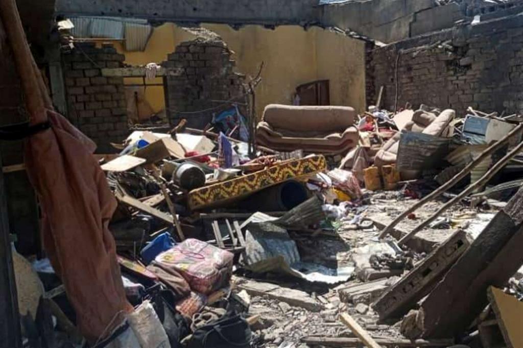 Macerie di una casa devastata da un bombardamento aereo etiope a Macallè, nel Tigrai, 28 ottobre 2021
