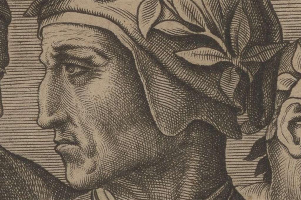 Anonimo da Giorgio Vasari, “Ritratto di Dante”, particolare. Biblioteca Vaticana