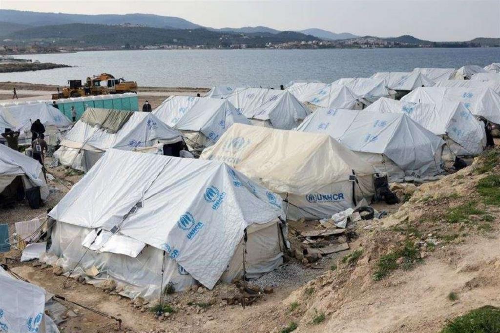 Il campo di Mavrovouni sull'isola di Lesbo in Grecia