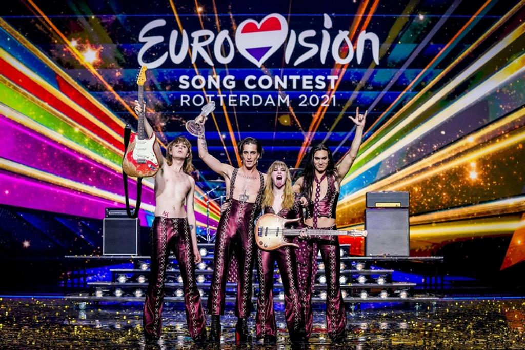 I Maneskin, vincitori dell'Eurovision Song Contest 2021