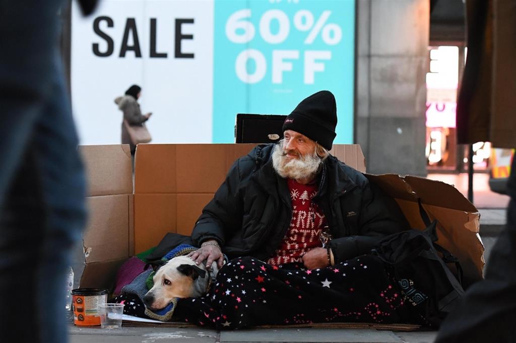 Un homeless a Londra