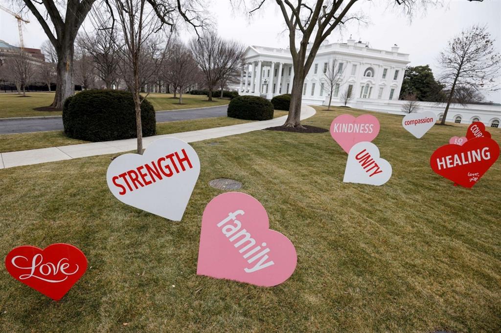 Cuori alla Casa Bianca per San Valentino