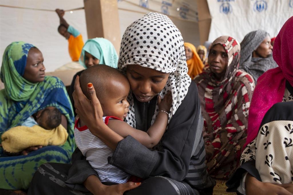 In un centro di accoglienza per profughi in Niger, ad Agadez