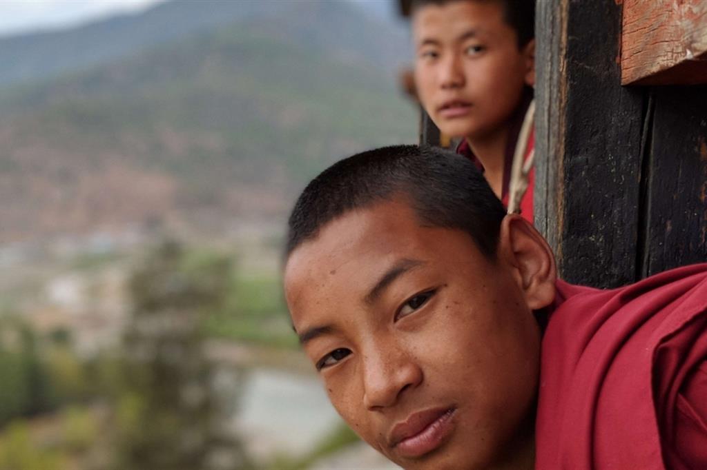 Giovani monaci in Bhutan