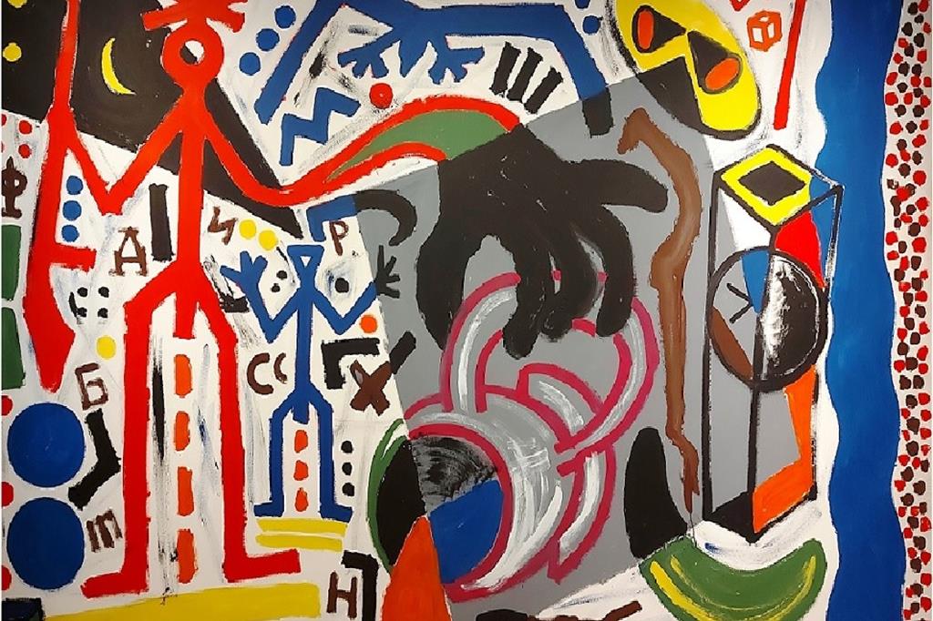 Il dipinto di A.R. Penck, "Another R.C." (1983)