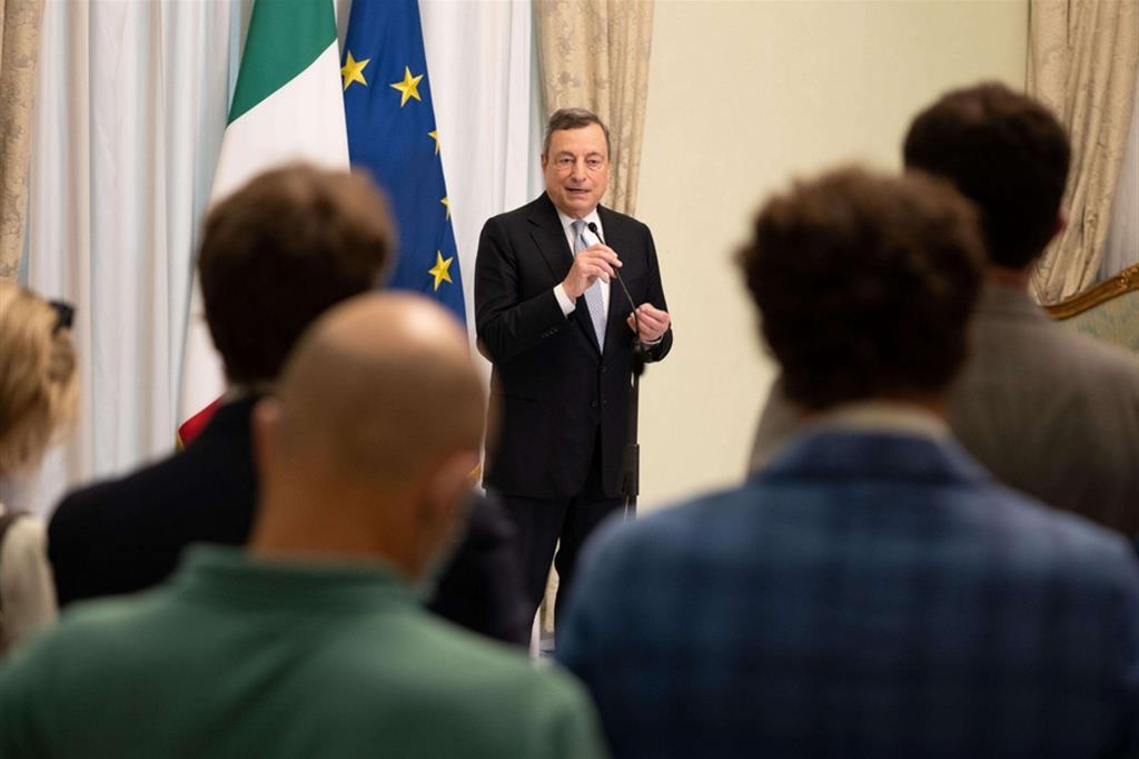 Il premier Draghi ha incontrato i giornalisti prima della pausa estiva