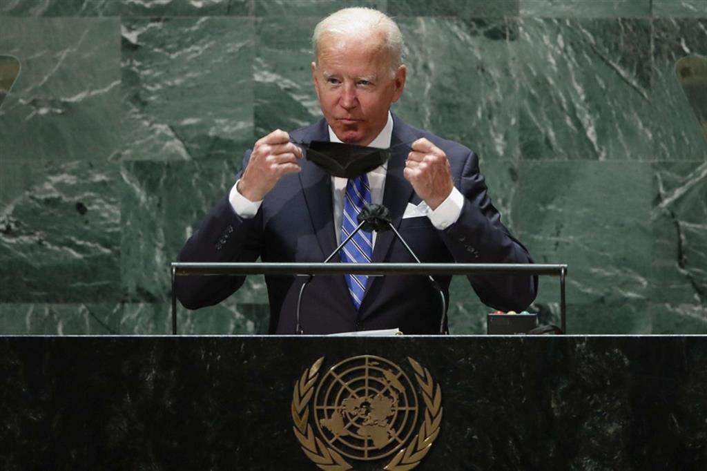 Il presidente degli Stati Uniti, Joe Biden, parla alle Nazioni Unite il 21 settembre 2021