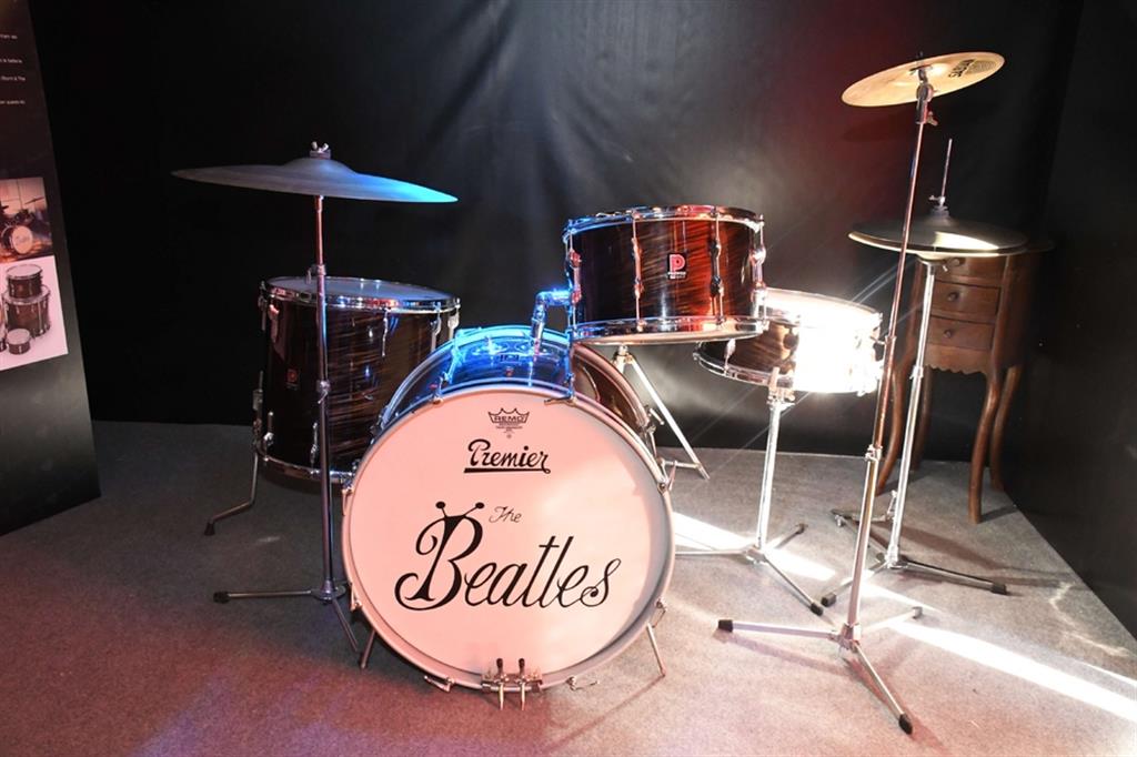Il modello di batteria utilizzato da Ringo Starr esposto al Museo inaugurato a Fano