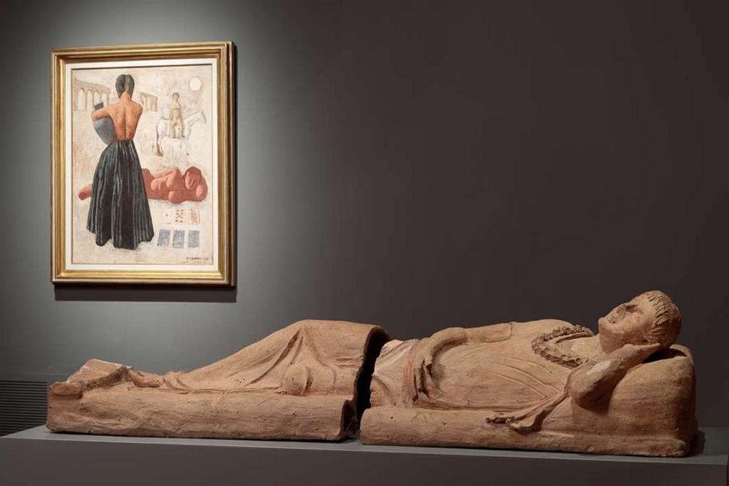 “Gli Zingari”, 1928, di Massimo Campigli e un sarcofago etrusco a Palazzo Franchetti, Venezia