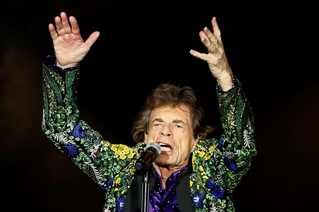 La rockstar Mick Jagger, 77 anni