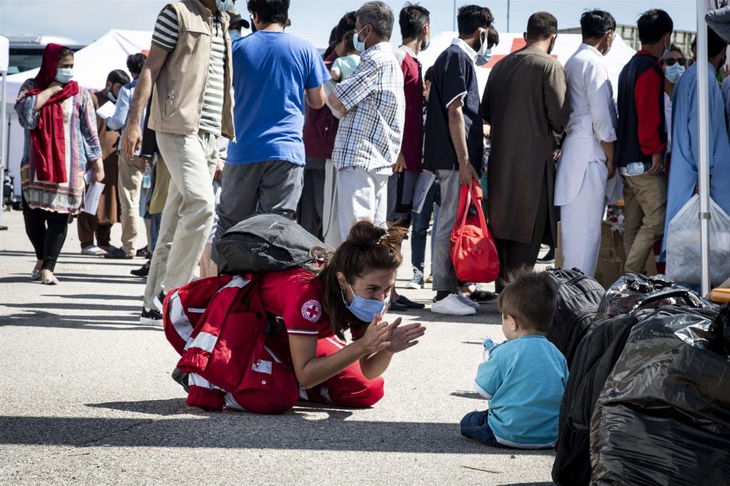 Profughi afghani nel capo della Croce Rossa di Avezzano