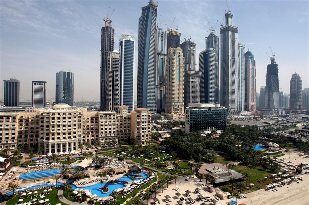 Una vista di Dubai negli Emirati Arabi Uniti