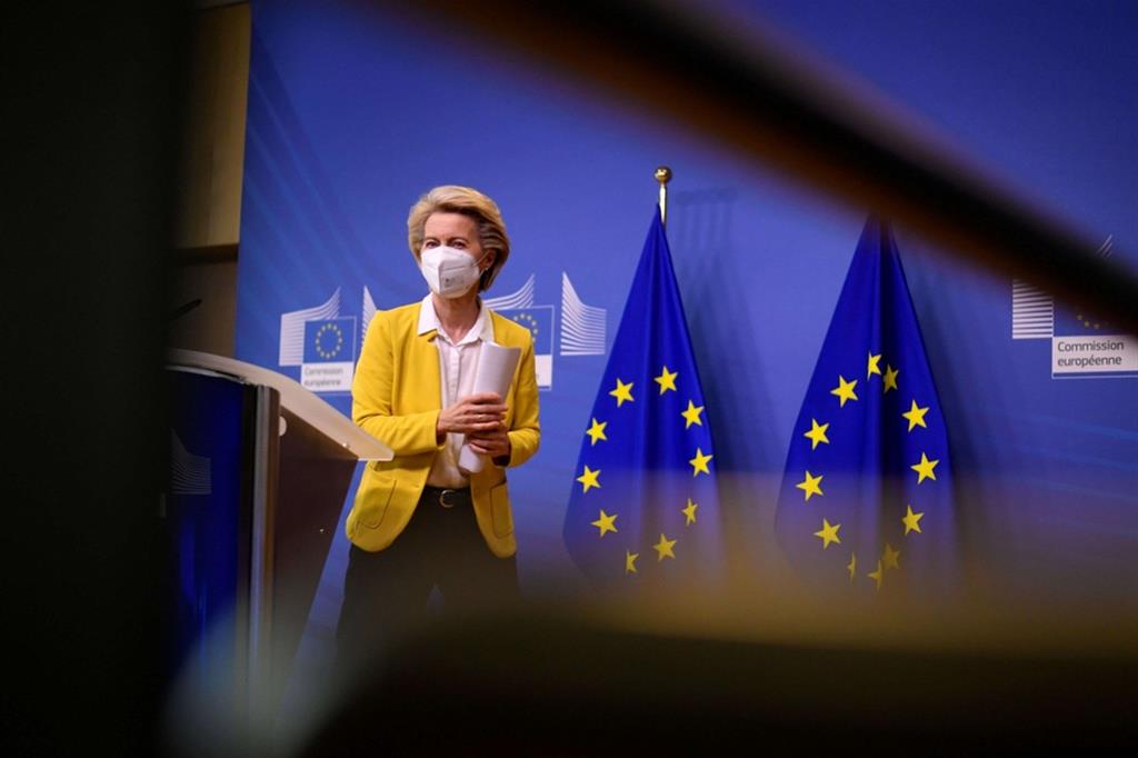 La presidente della Commissione Europea, Ursula Von der Leyen