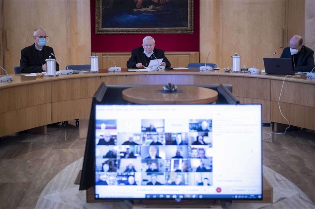 Il Consiglio permanente della Cei in videoconferenza