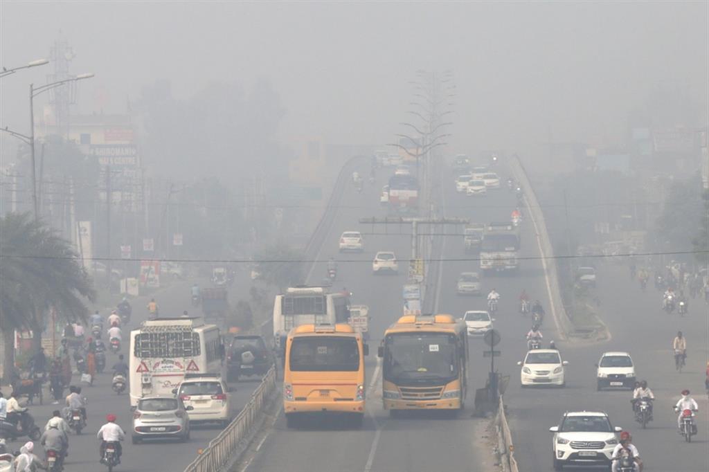 Inquinamento ad Amritsar, India