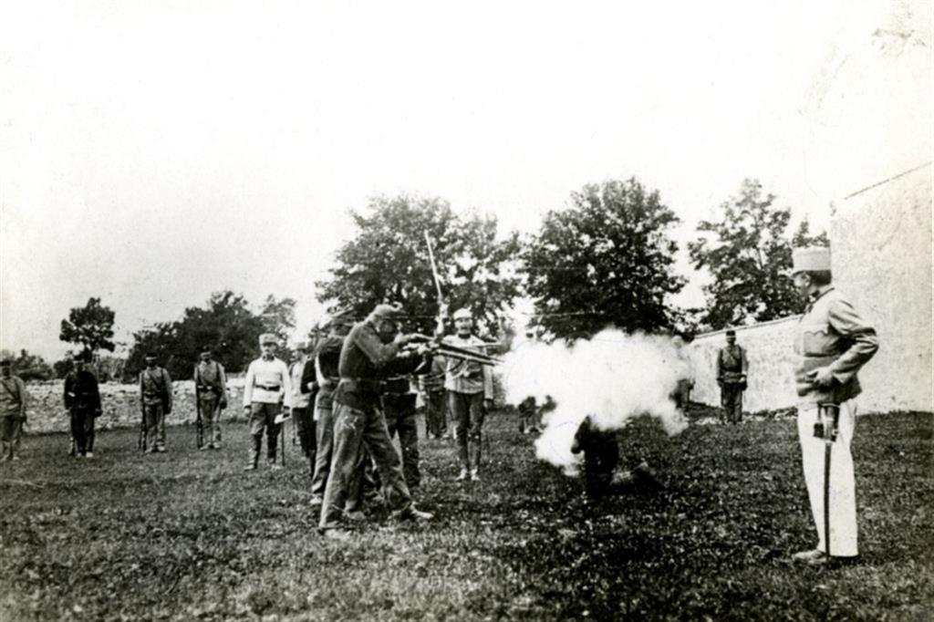 Una fucilazione sul fronte italiano durante la Prima guerra mondiale