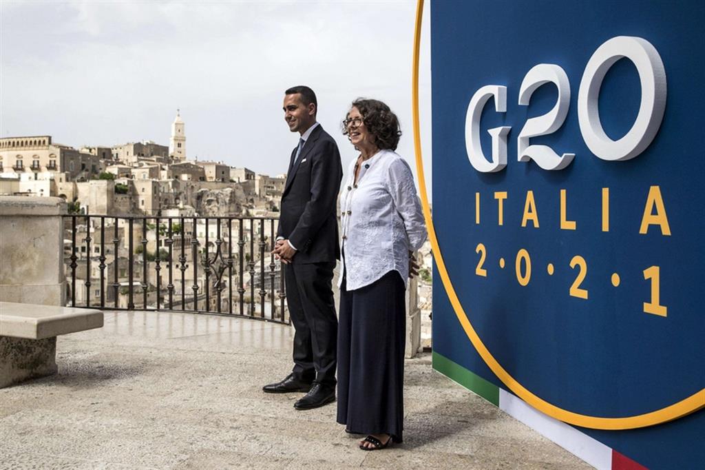 Accoglienza del ministro degli Esteri Luigi Di Maio e della vice ministra Marina Sereni ai capi delegazione Sviluppo durante il G20 a Matera