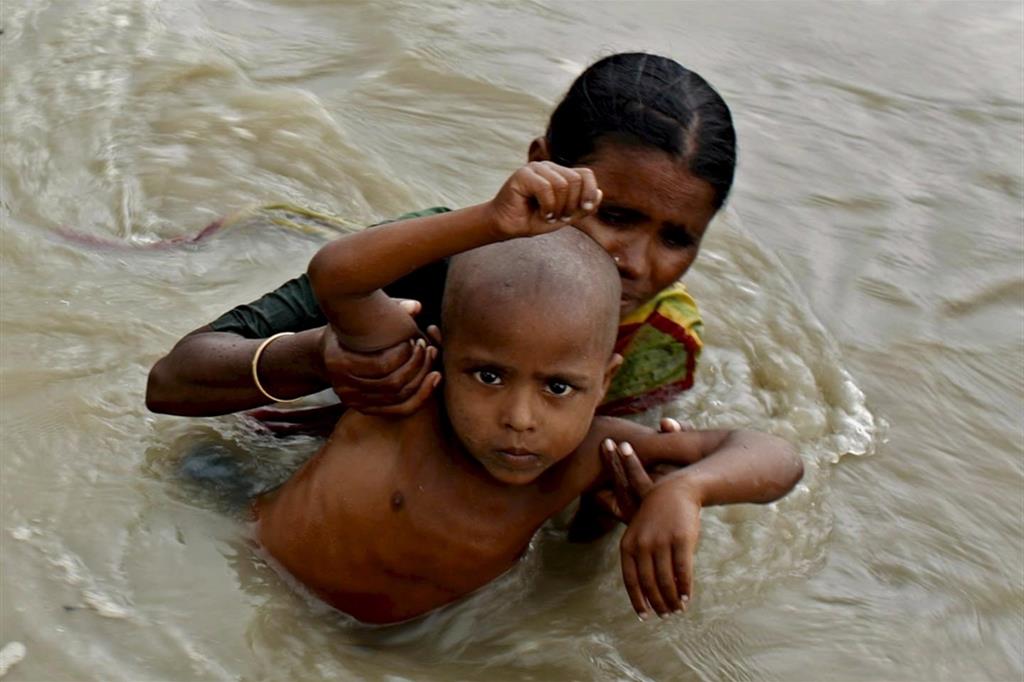Inondazione in Bangladesh in una foto di archivio