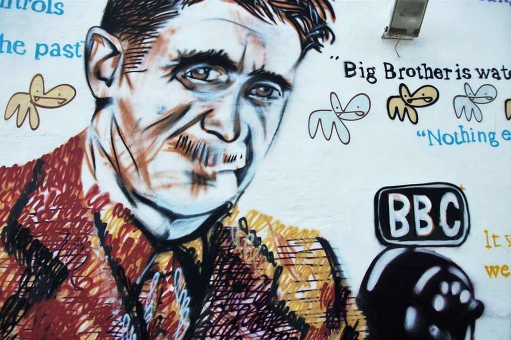 George Orwell in un murale a Southwold Pier, nel Suffolk