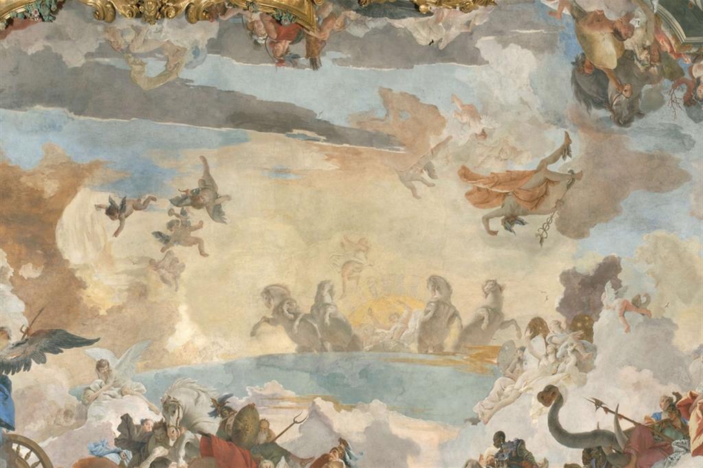 Particolare del Carro del Sole dalla galleria di Palazzo Clerici a Milano affrescata da Giambattista Tiepolo
