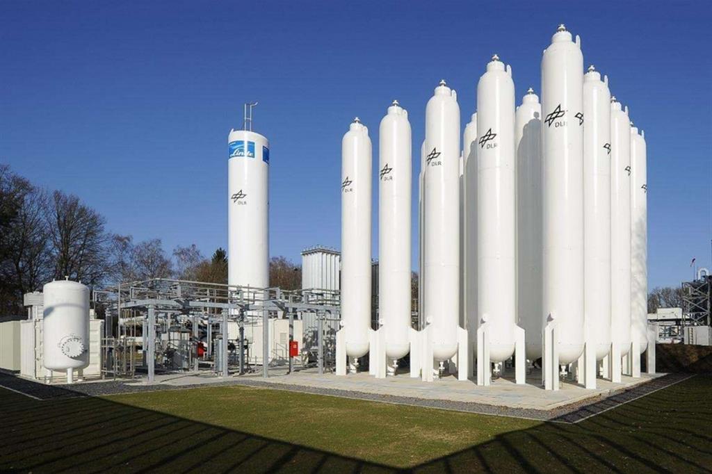 Un sito di stoccaggio dell'idrogeno di Linde e Dlr a Colonia, in Germania