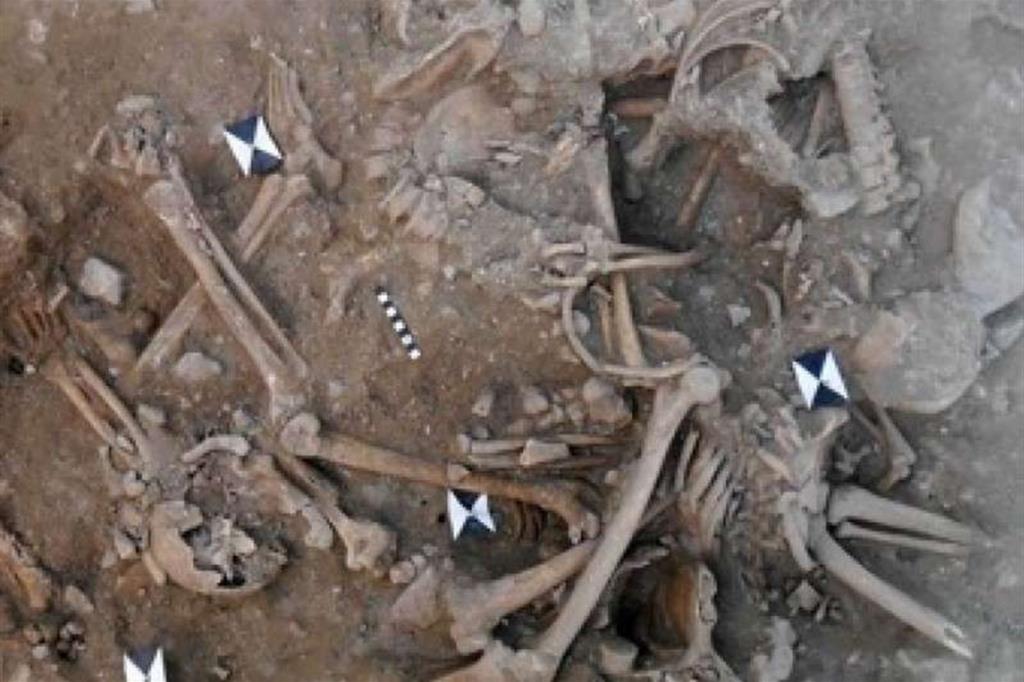 Una delle sepolture trovate a Sidone