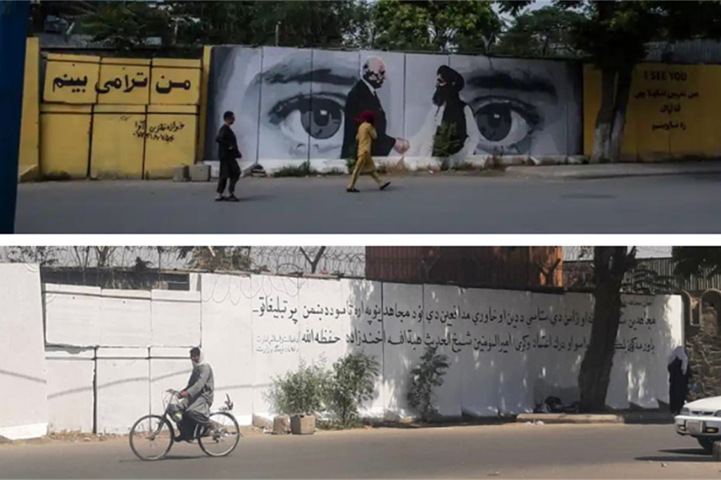 La denuncia degli street artist: «I taleban cancellano i murales a Kabul»