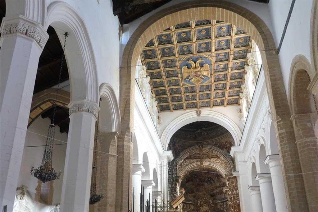 L'interno della Cattedrale di San Gerlando ad Agrigento, dove si svolge la Messa per la beatificazione di Rosario Livatino