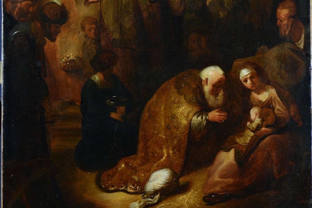 L'Adorazione dei Magi di Rembrandt (particolare)