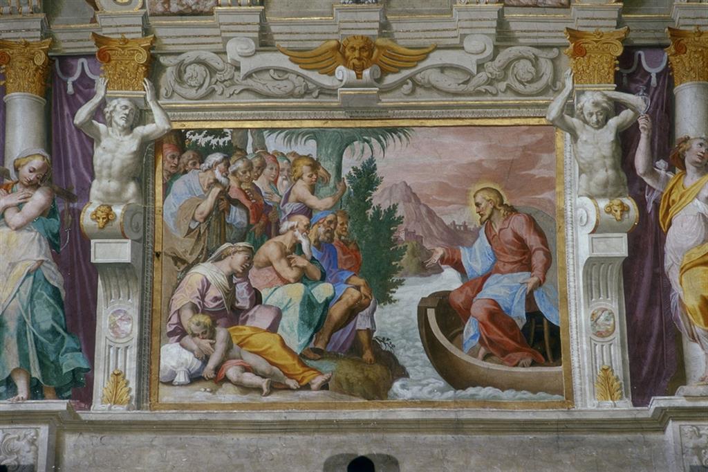 Ermenegildo Lodi, “Cristo parla alla folla dalla barca di Pietro”, 1616. Cremona, chiesa di S. Pietro al Po