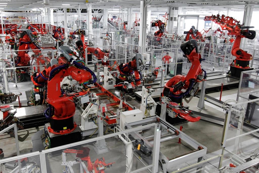 Uno stabilimento di robotica, settore industriale in ripresa dopo la crisi legata alla pandemia