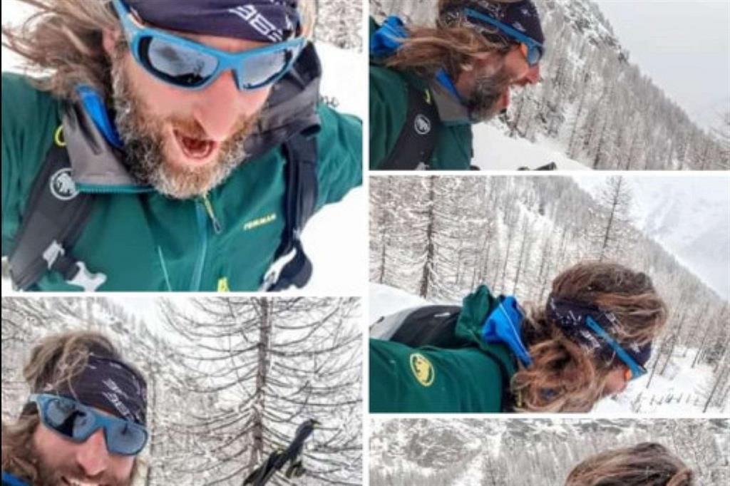 Un combo dello scialpinista Carlalberto "Cala" Cimenti tratto dal suo profilo facebook