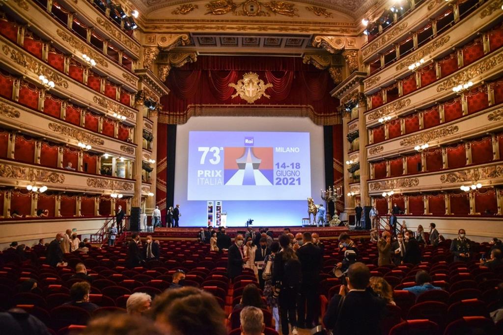 L'inaugurazione del Prix Italia della Rai oggi alla Scala di Milano